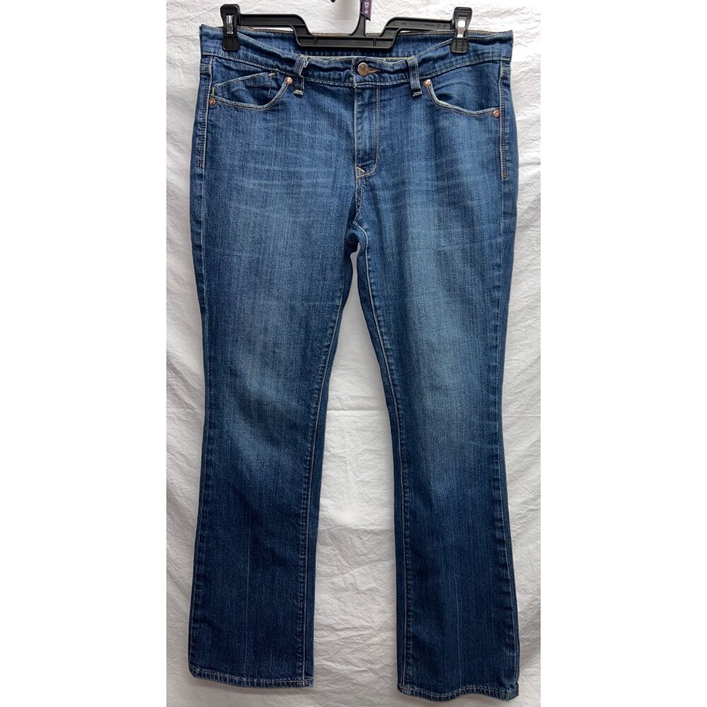 The Flirt Regular Fit Jeans Size 12 Blue Denim Cotton Spandex Womens Pants